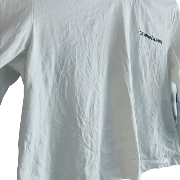 🤍Calvin Klein Small White Crop top with long sleeve🤍 - Picture 5 of 8